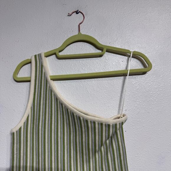 Yllw The Label Wyla Colorblock Stripe Milly Knit One Shoulder Tank Top Sz M - Picture 3 of 14